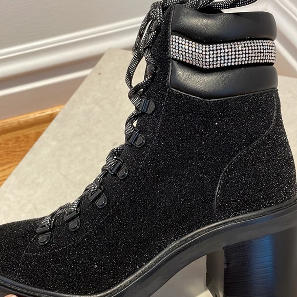 Jimmy Choo, Eshe 65 Glitter Hiking Boot, Brand New in Box - Picture 7 of 11
